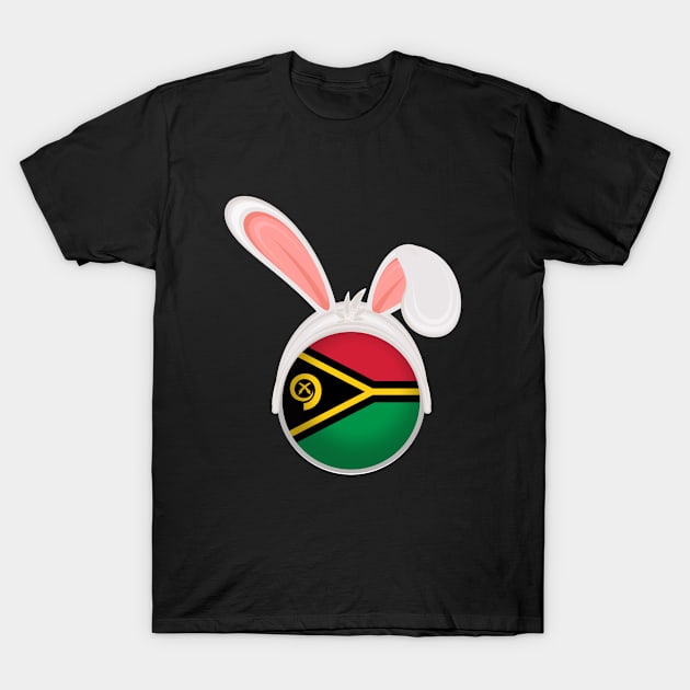 happy easter Vanuatu bunny ears flag cute designs T-Shirt by D_designs